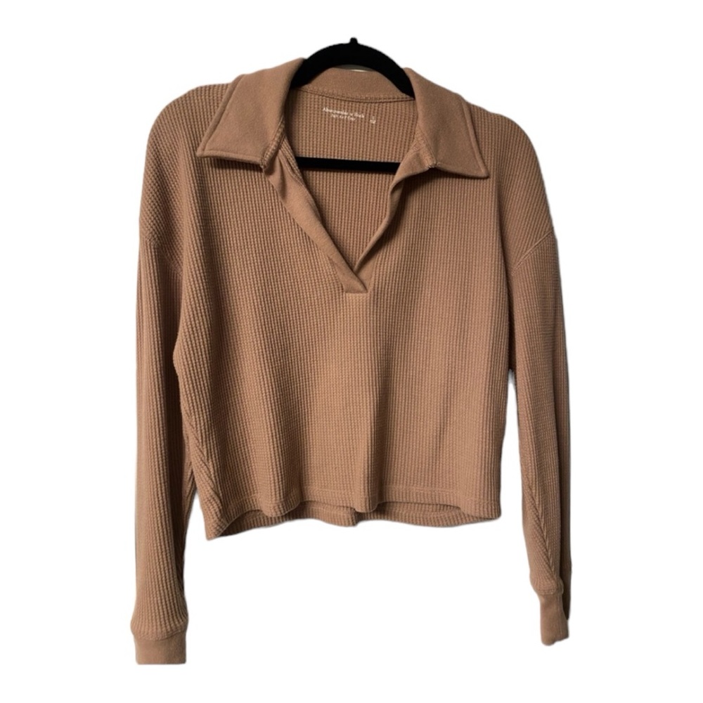 Abercrombie & Fitch Women's Essential‎ Long-Sleeve
Waffle Polo
Size Small